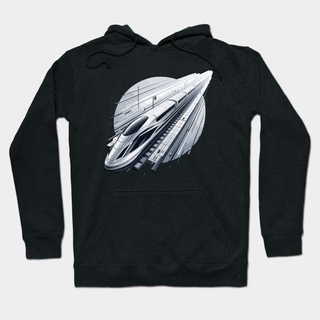 Futuristic Velocity: Hyperloop Train Hoodie by Graphic Wonders Emporium